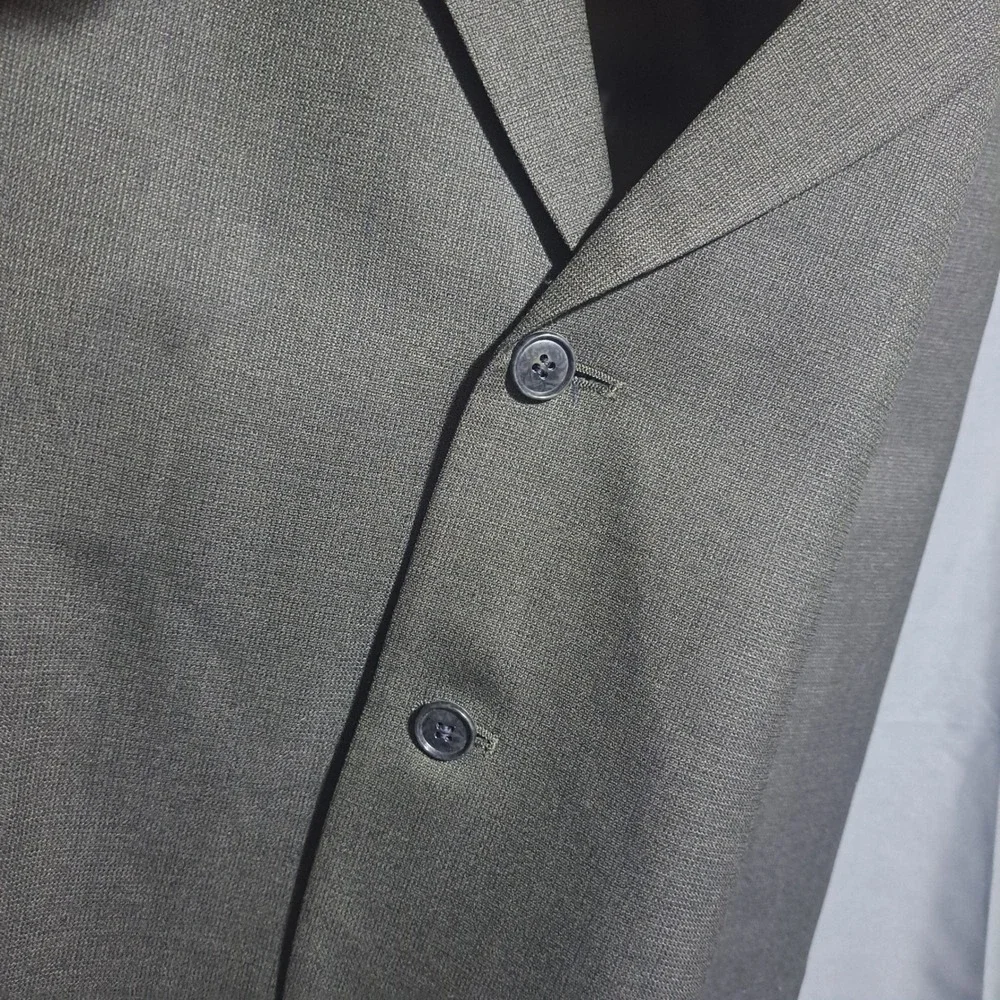 Baracuta Men's 3XL 2 Button Suit Jacket Sport Coat 100% Wool Brown Olive Pockets